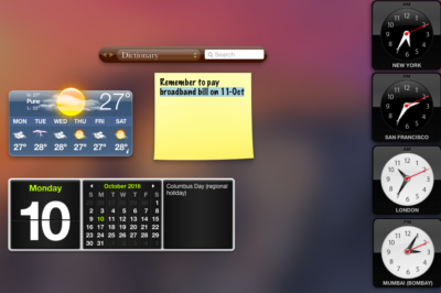 Mac Dashboard