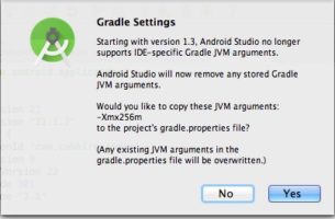 android studio gradle increase maximum heap