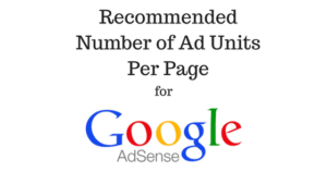 Number of AdSense Units Per Page